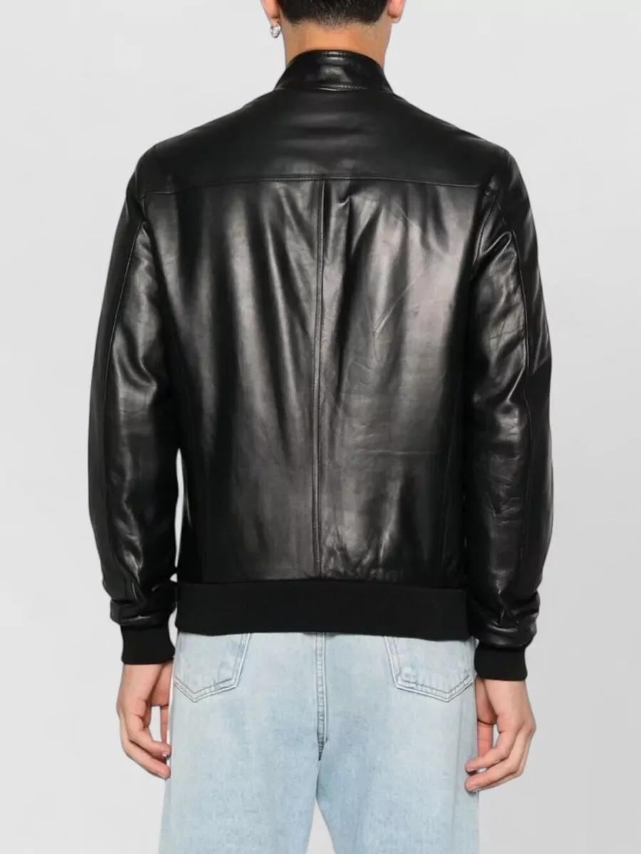 Barba Napoli Leather Biker Jacket