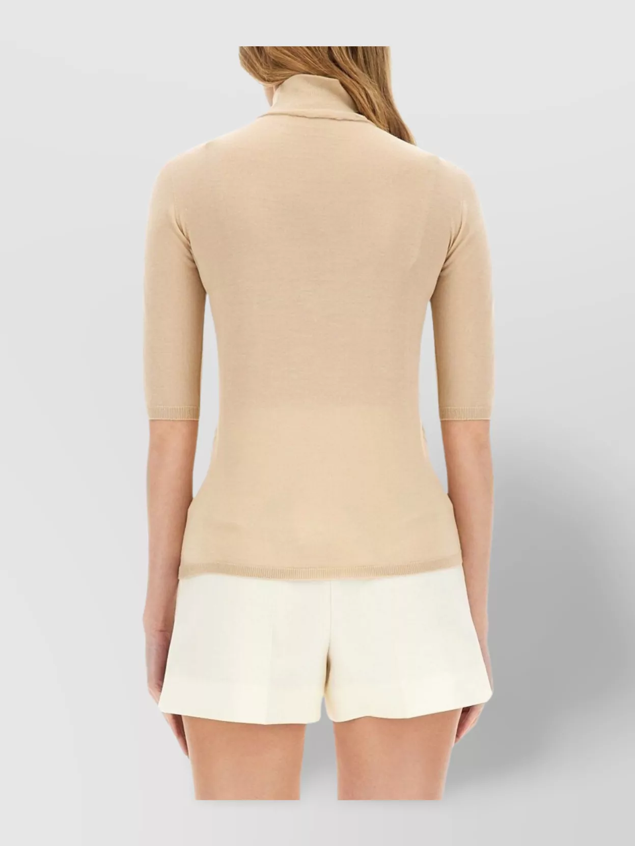 Max Mara Turtleneck Top Elbow-Length Sleeves