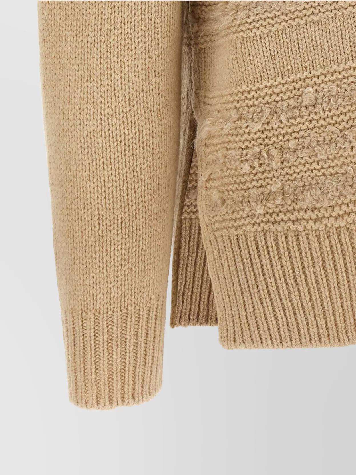 Fabiana Filippi Crew Neck Knit Sweater With Textured Insert