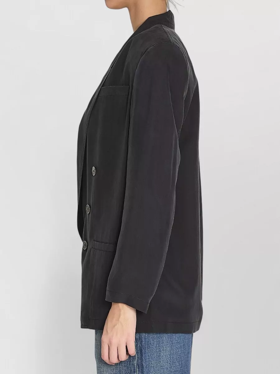 Saint Laurent Habutai Silk Tailored Longline Jacket