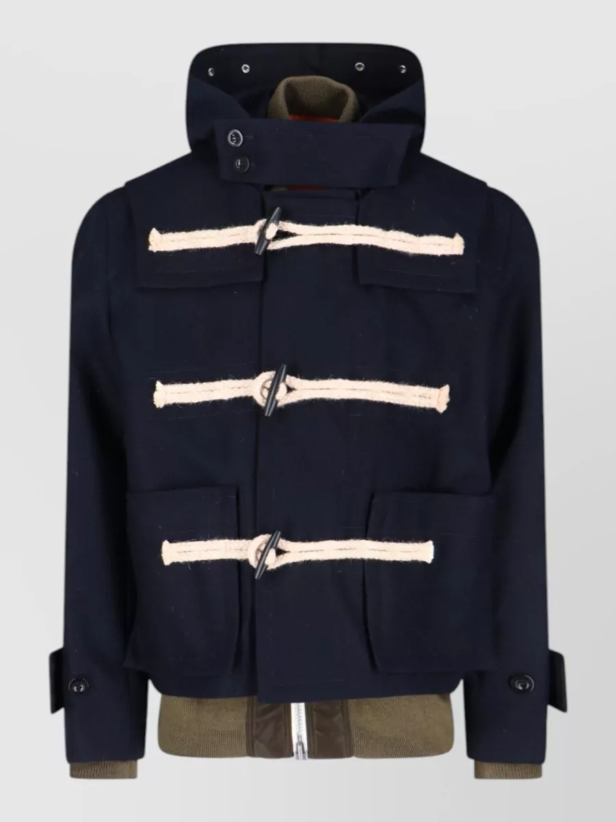 Sacai Wool Hooded Jacket
