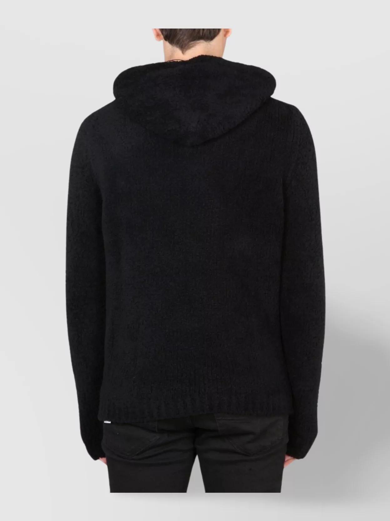 Ten C Drawstring Hooded Sweater With Ribbed Details