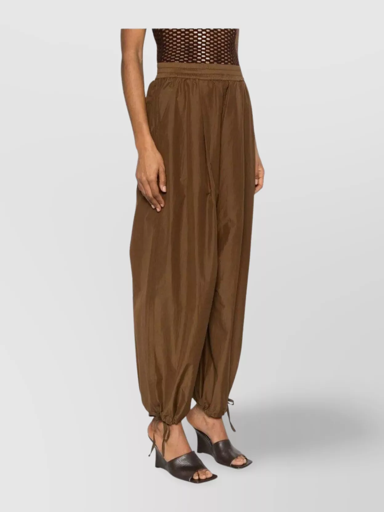 Philosophy Elastic Waistband Drawstring Hem Relaxed Fit Trousers