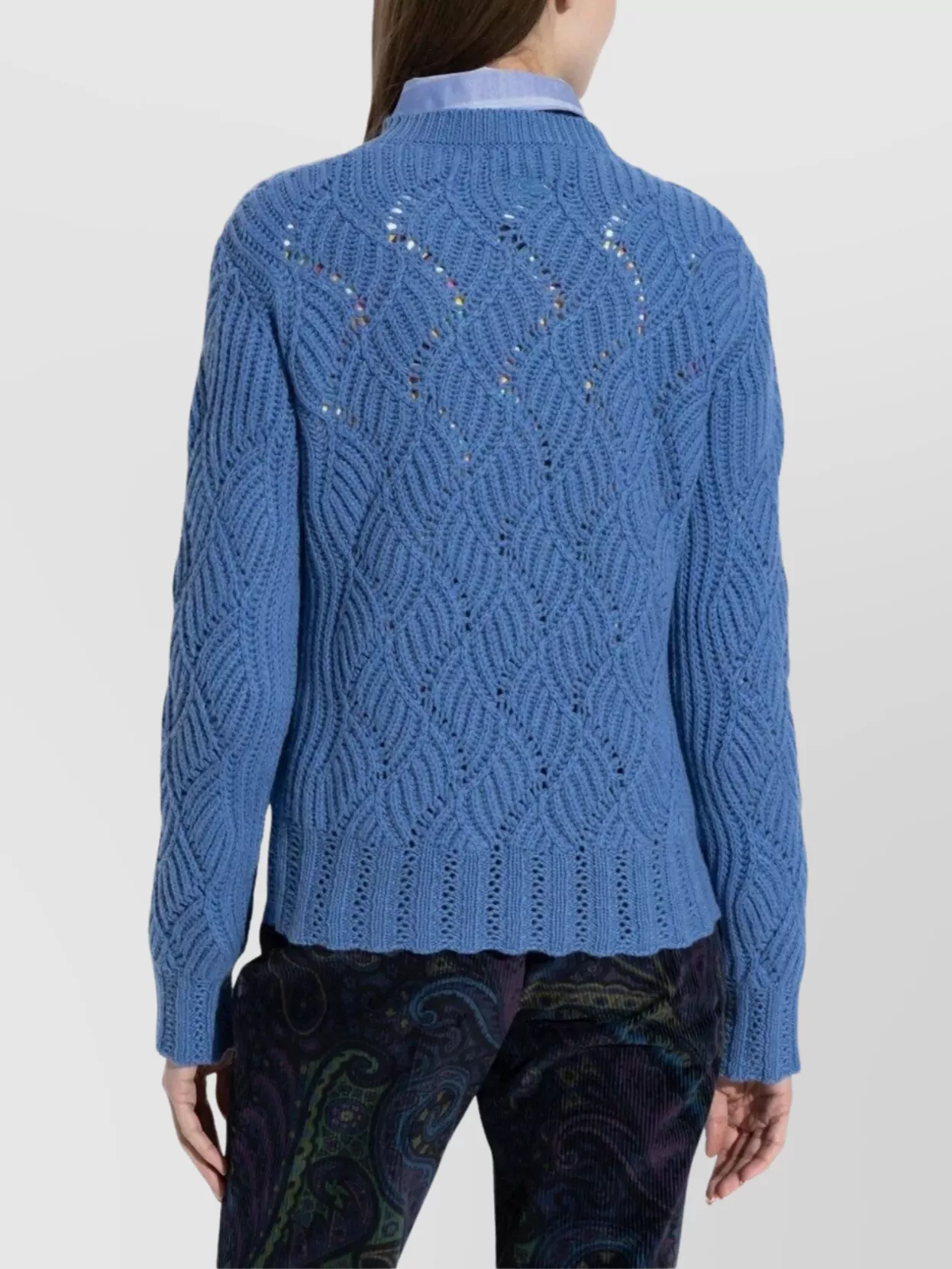 Etro Cable Knit Crew Neck Top