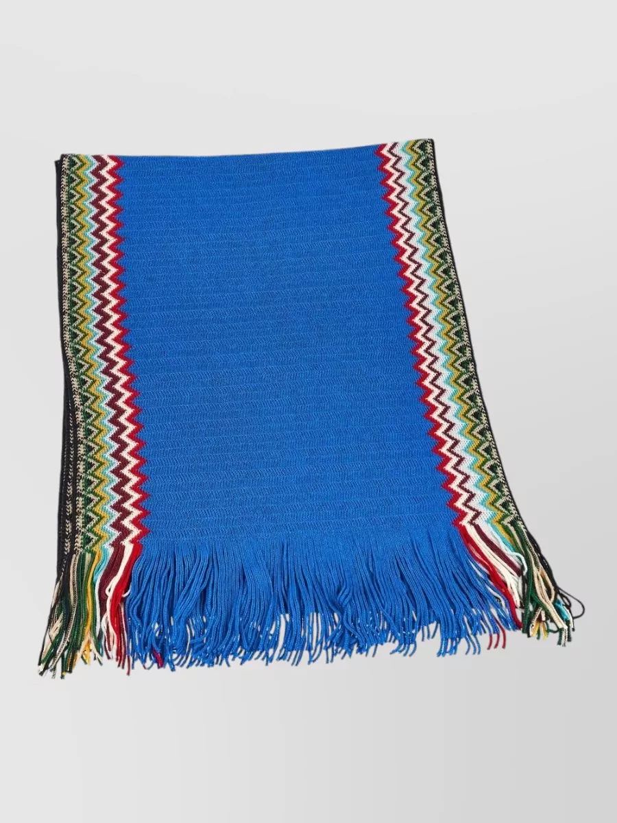 Missoni wool blend geometric scarf