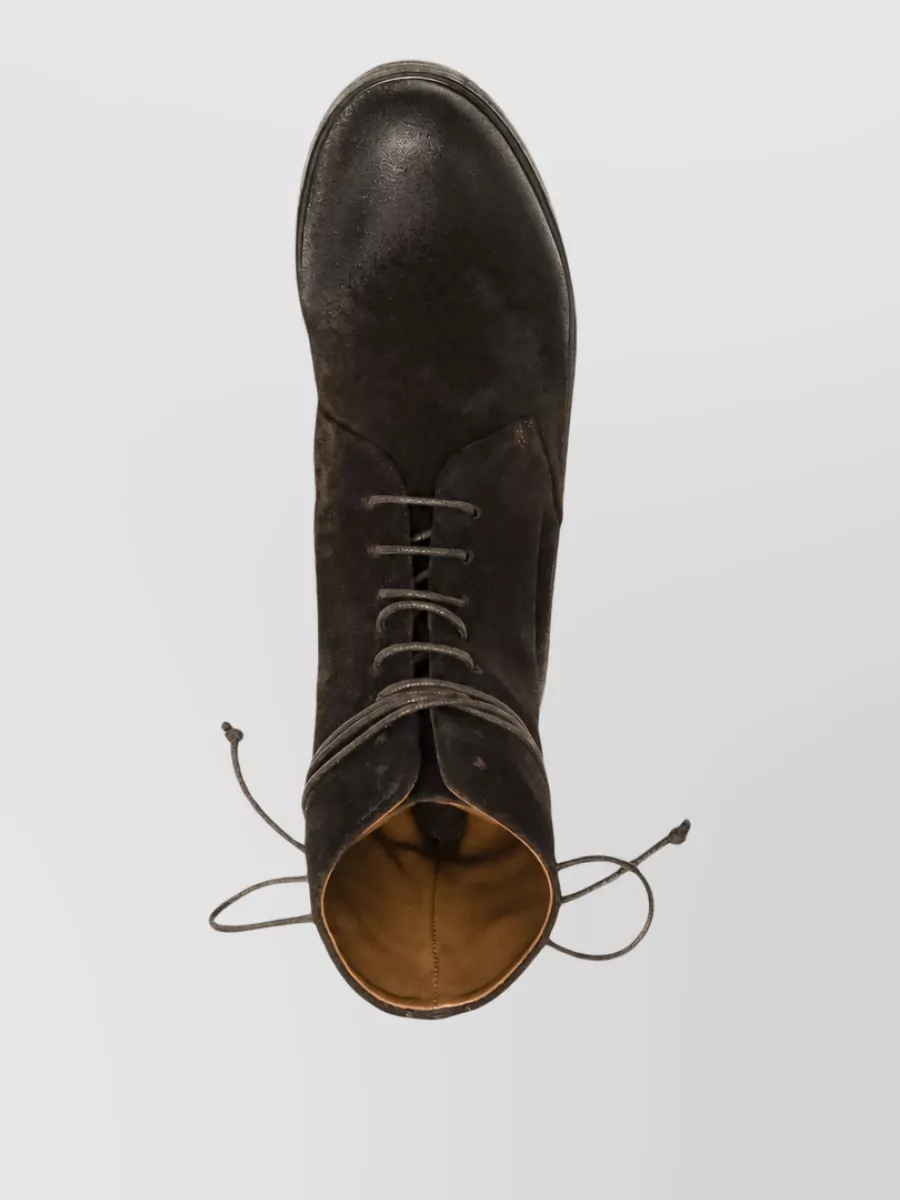 Marsell Suede Leather Lace-Up Booties