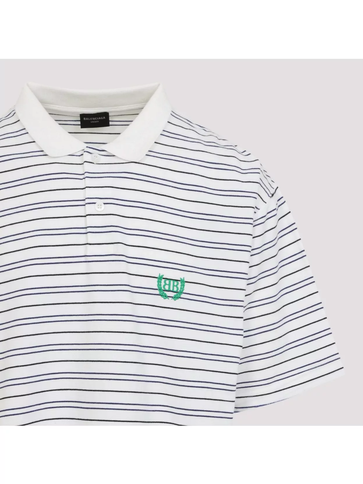 Balenciaga Laurel Regular Cotton Polo Shirt In Multi