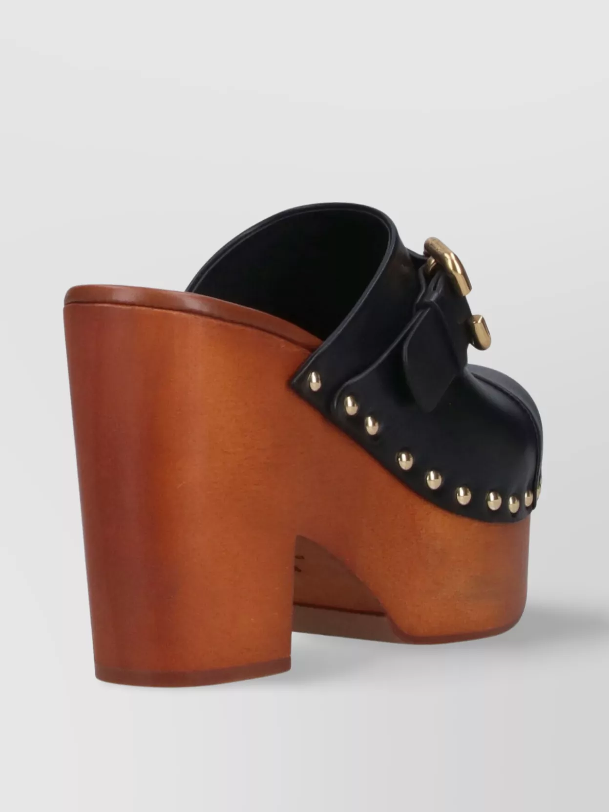 Shop Chloé Studded Detailing Platform Mules