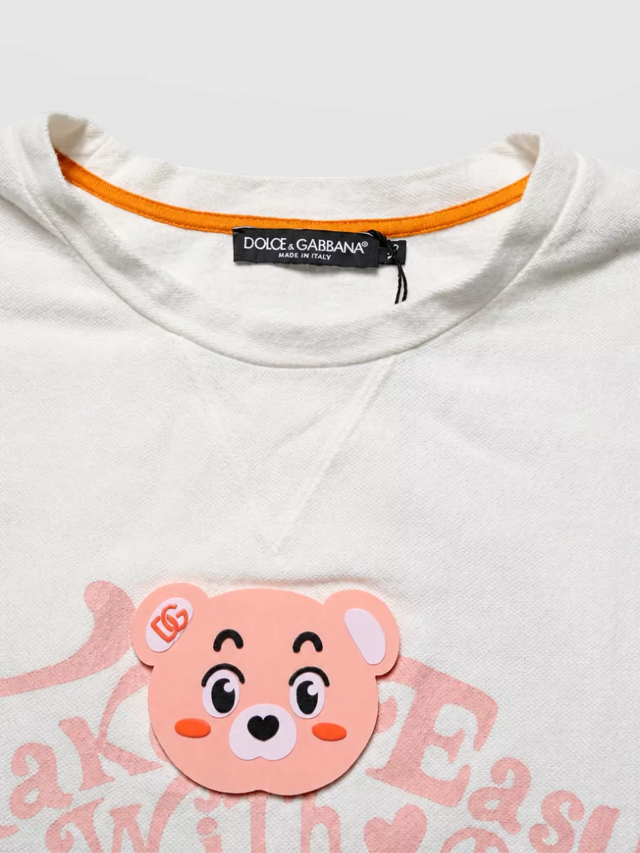 Dolce&Gabbana Tie-Dye Graphic-Print Cotton Crewneck T-Shirt