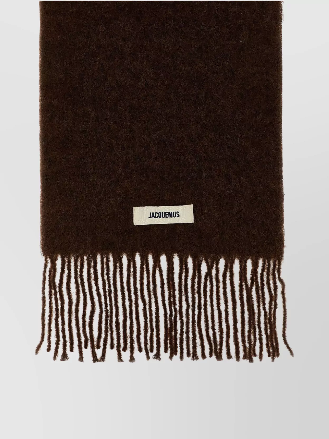 Jacquemus Carro Scarf With Soft Texture And Fringed Edges