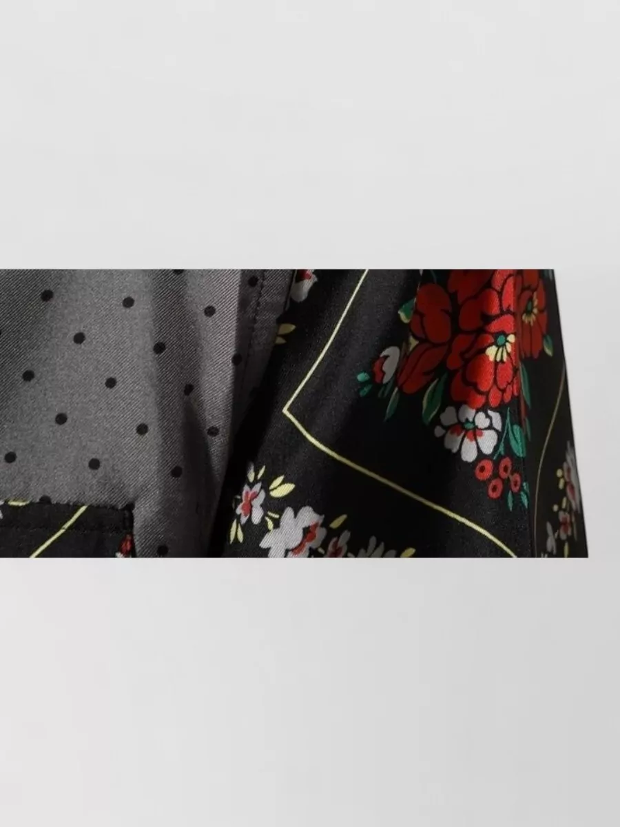Dolce&Gabbana Silk Patchwork Long-Sleeve Shirt