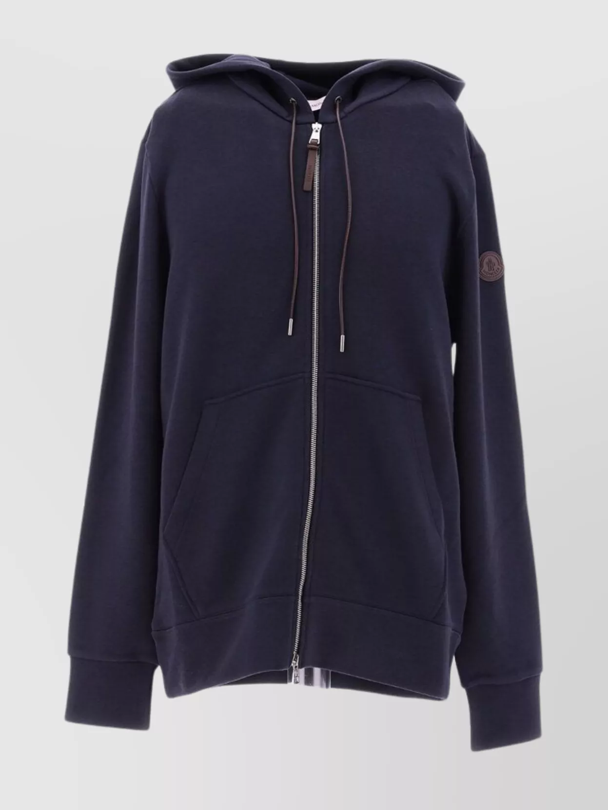 Moncler Hooded Zip-up Cardigan Pockets In Blue