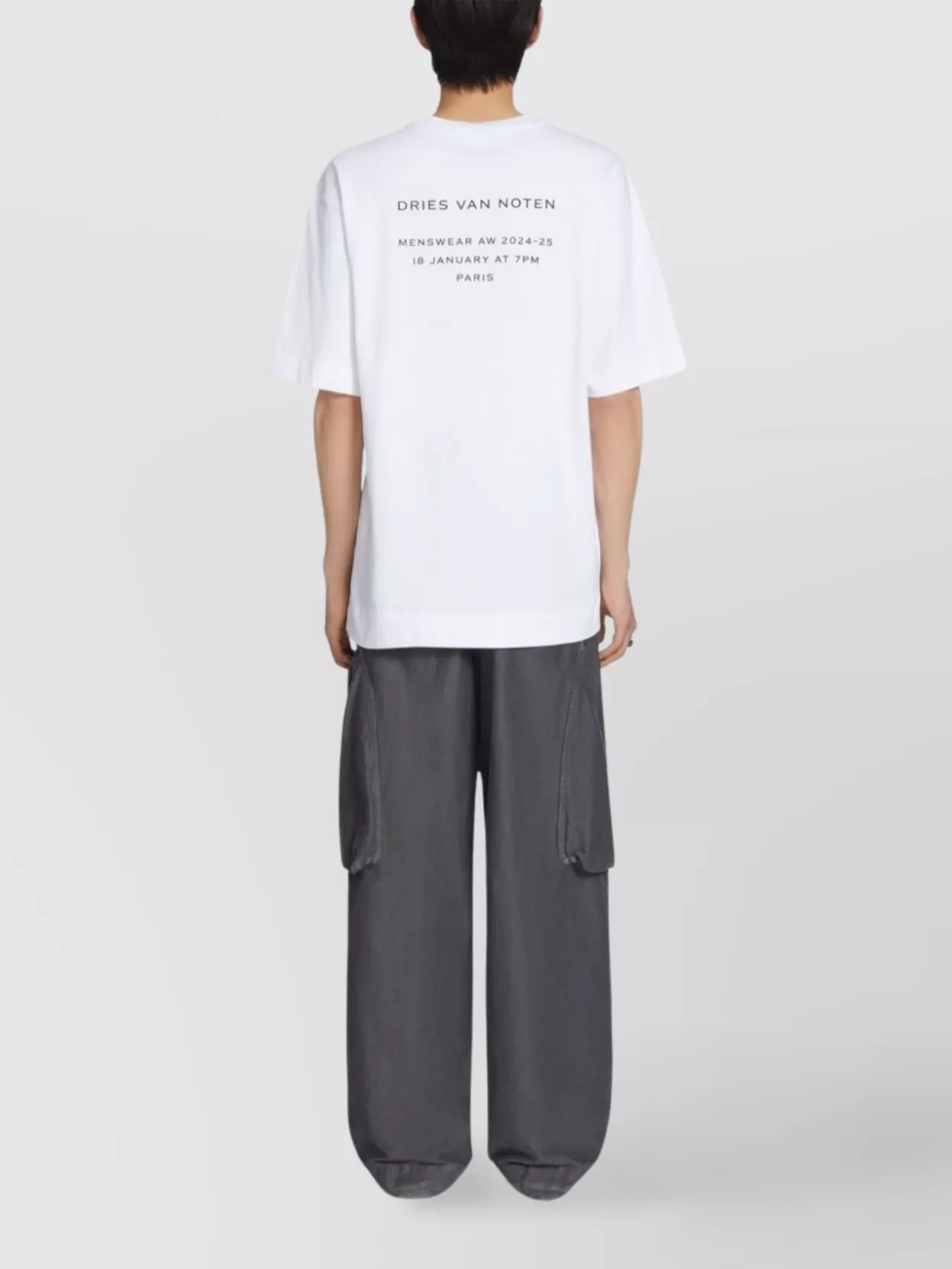 Dries Van Noten Cotton T-shirt With Statement Slogan Print In White
