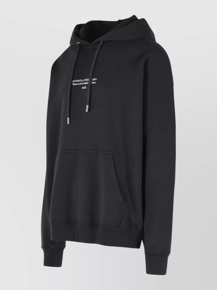 Off-White Cotton Statement Hoodie