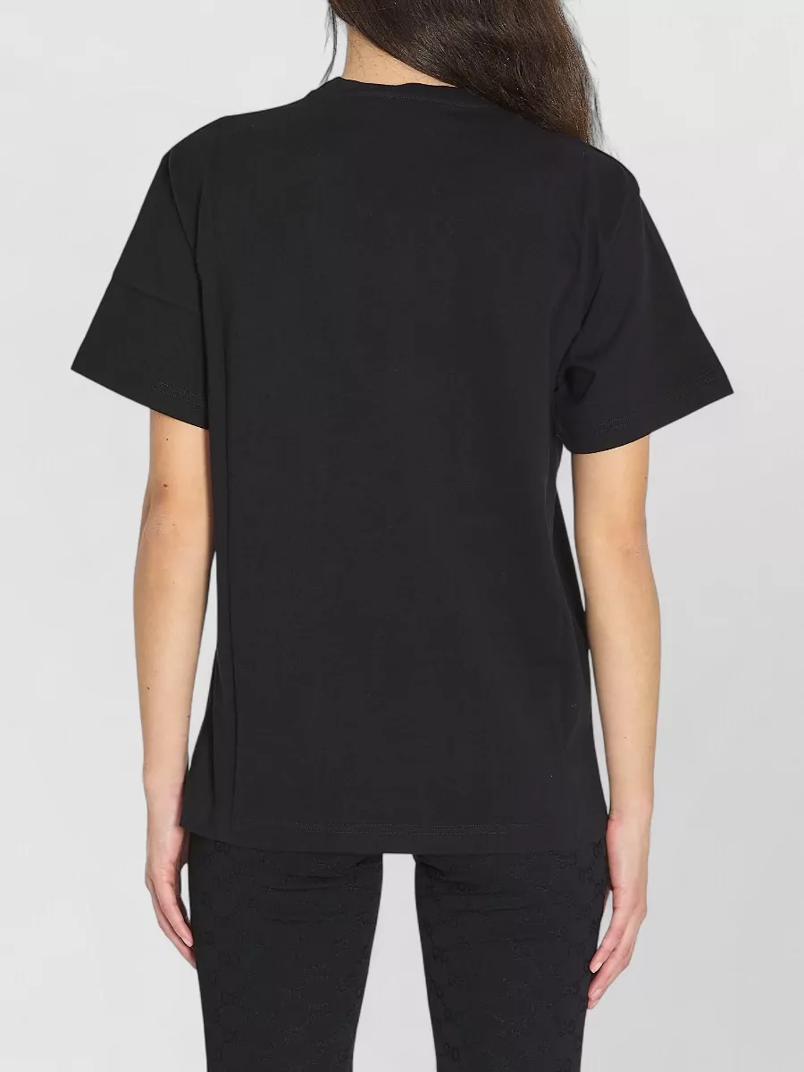 Gucci Cotton Jersey T Shirt Embroidery Detail