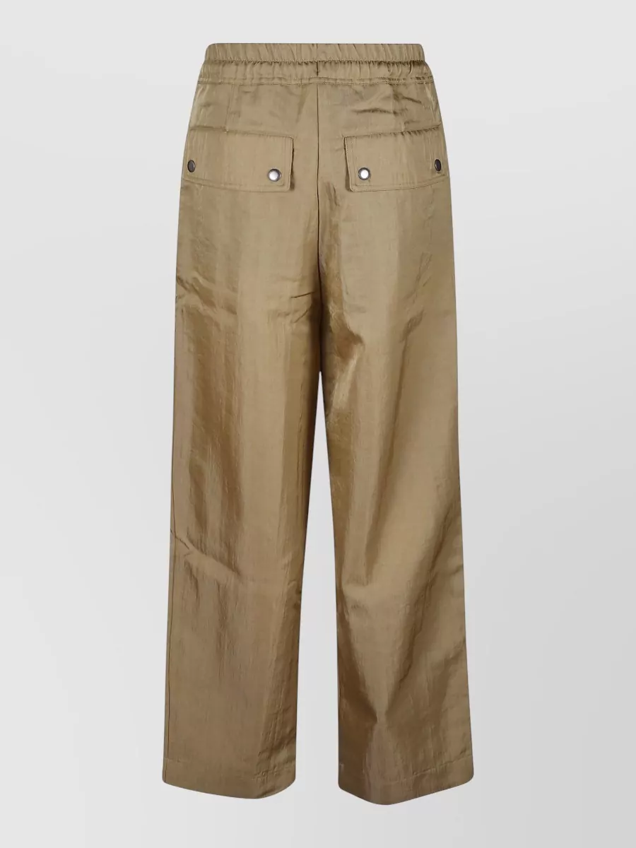 Dries Van Noten Wide Leg Trousers Elastic Waistband