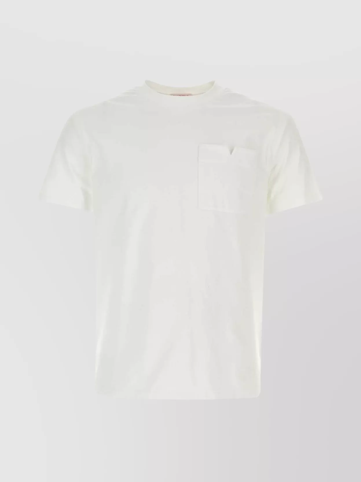 Shop Valentino Versatile Crew Neck T-shirt With Chest Pocket In White