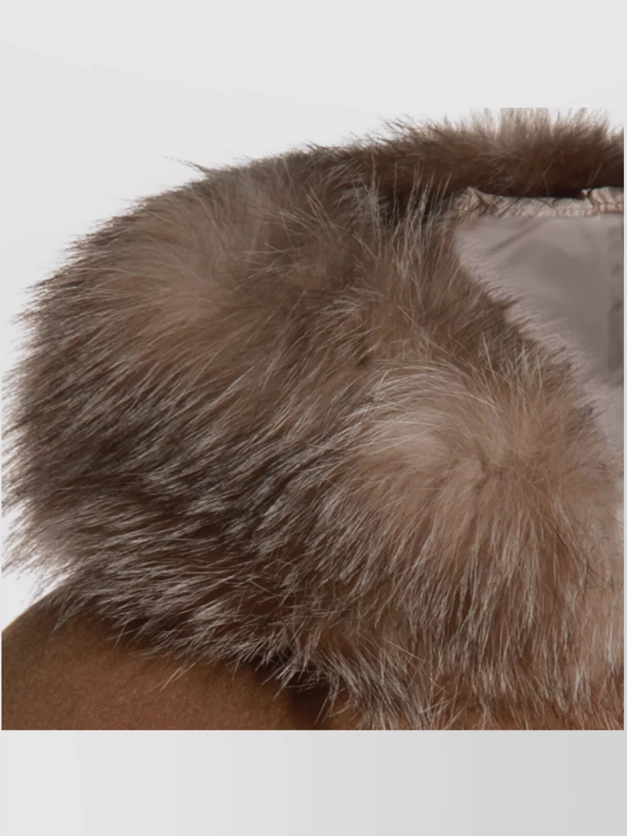 Moorer Padded Jackets With Fur Trim And Hood In Brown