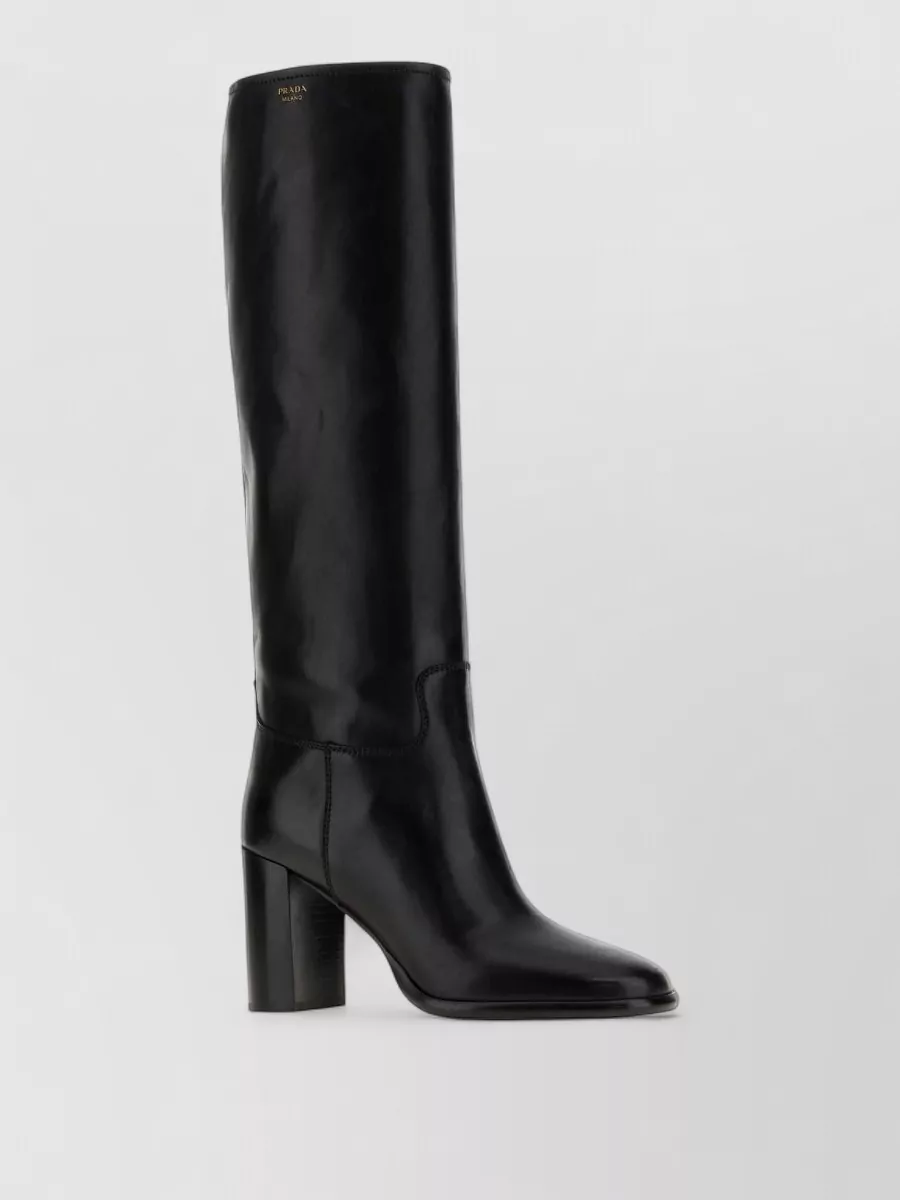 Prada calf leather high boots