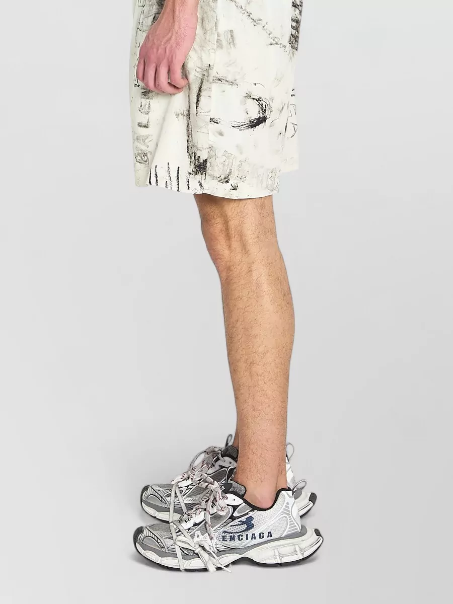 Balenciaga Printed Viscose Pyjama Shorts