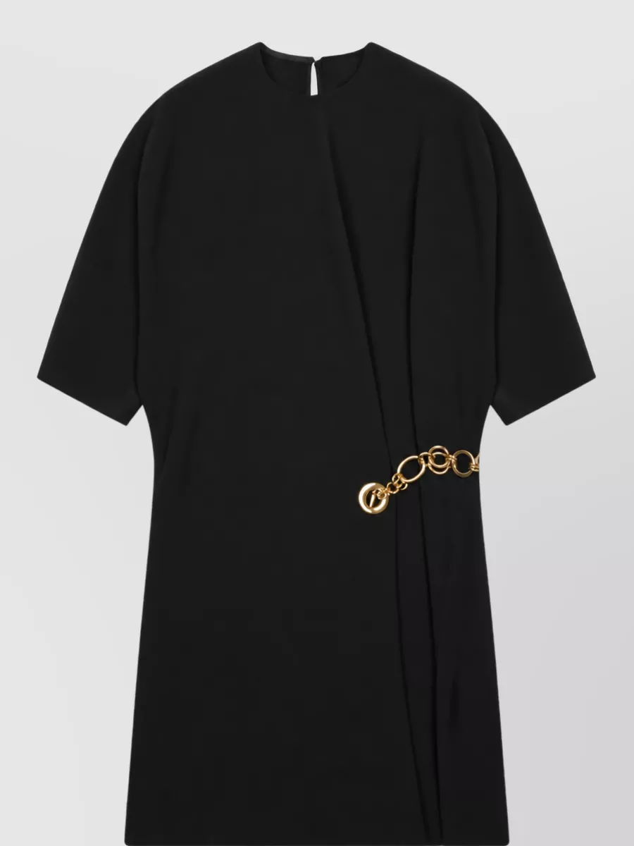 Celine chain detail wrap mini dress