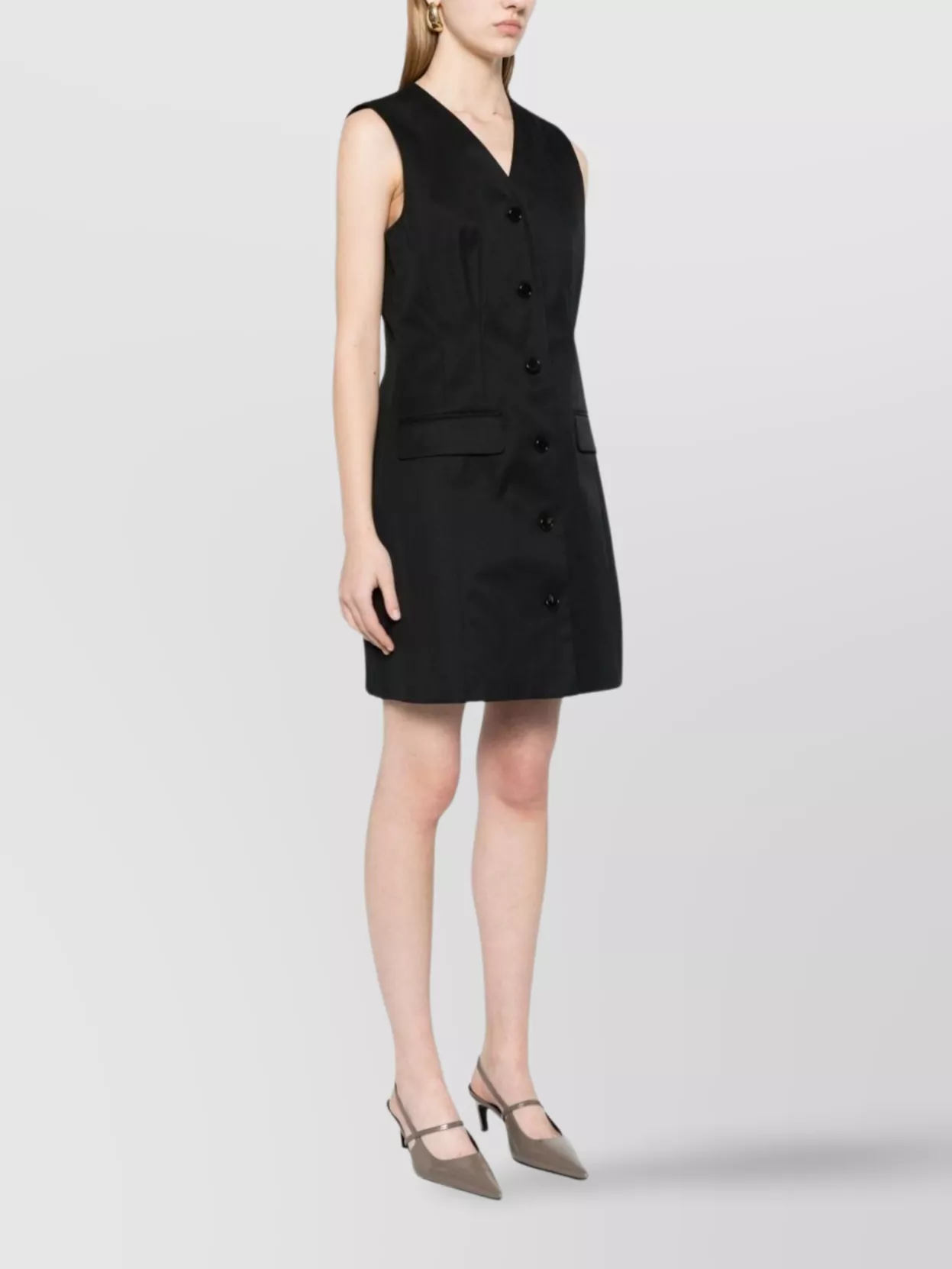 Theory Sleeveless Blazer With Dart Detailing And V-neckline