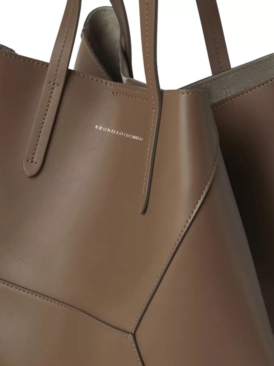 Brunello Cucinelli Monili Leather Tote Bag