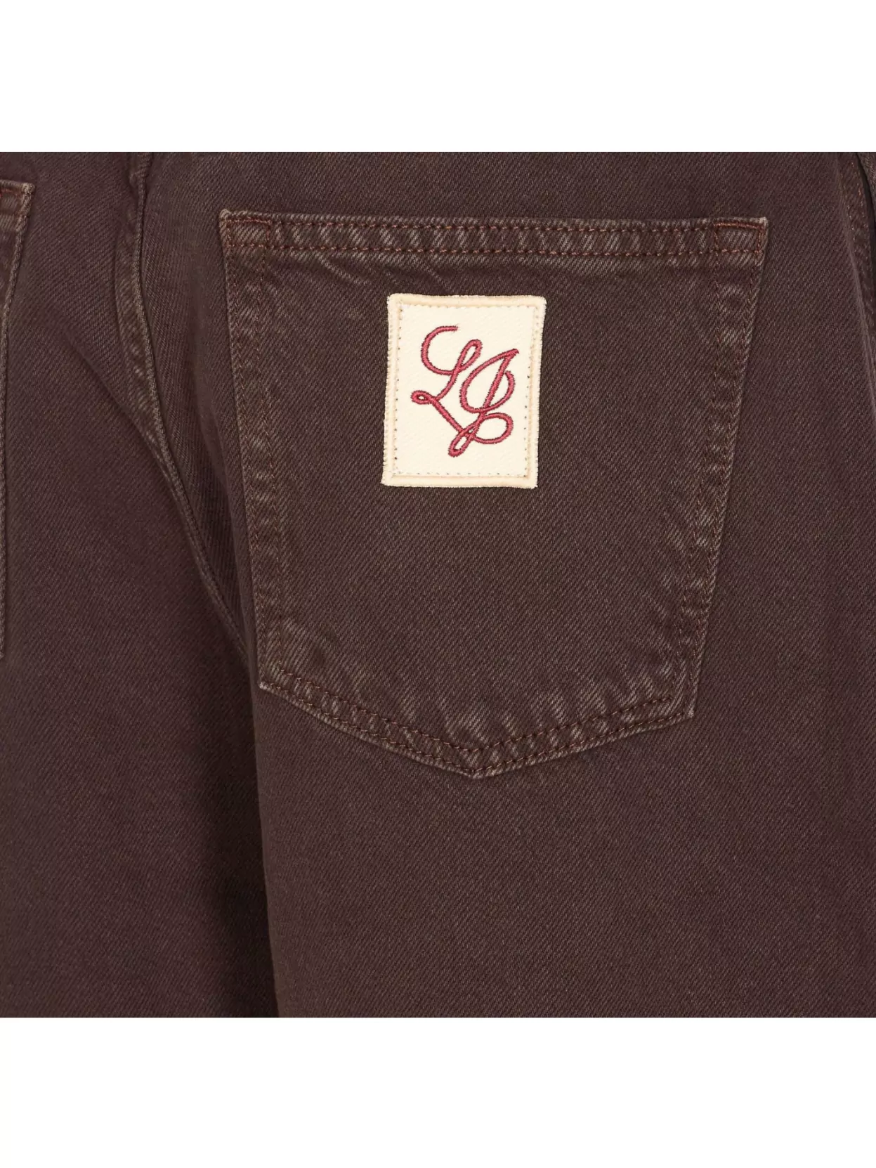 Liu •jo High Waist Loose Fit Straight Leg Trousers In Brown