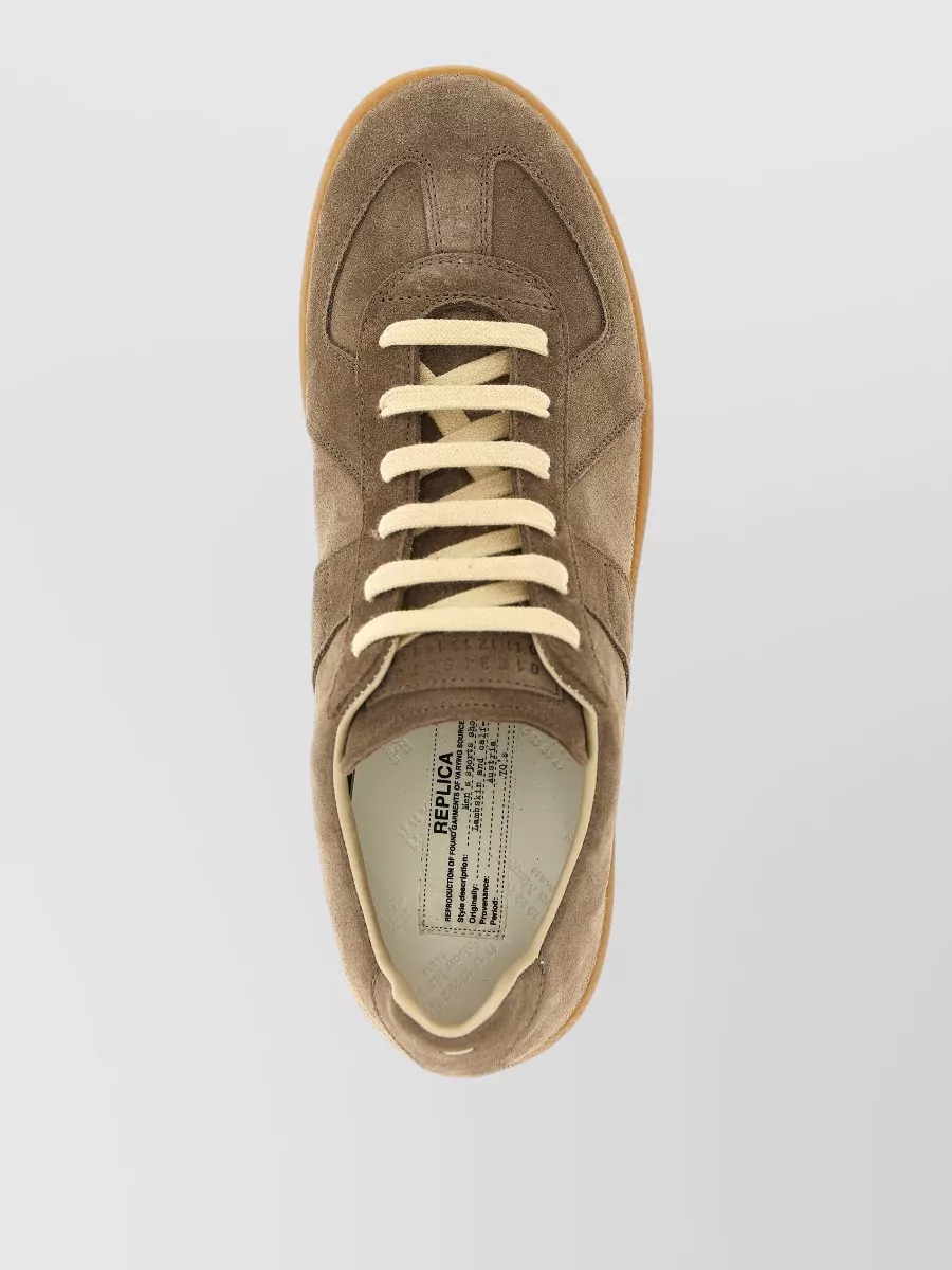 Maison Margiela Leather Low-Top Lace-Up Sneakers