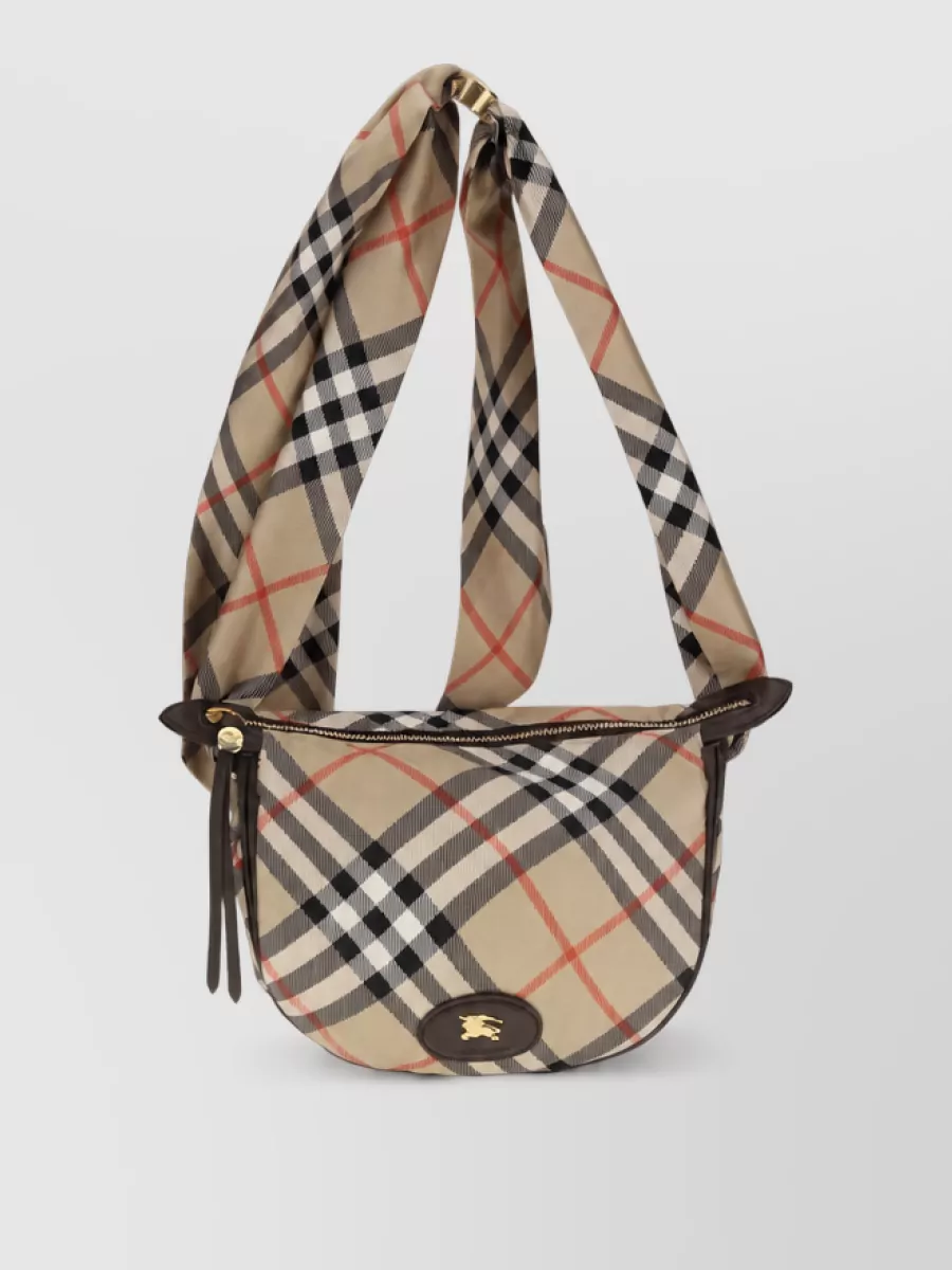 Burberry check silk shoulder bag