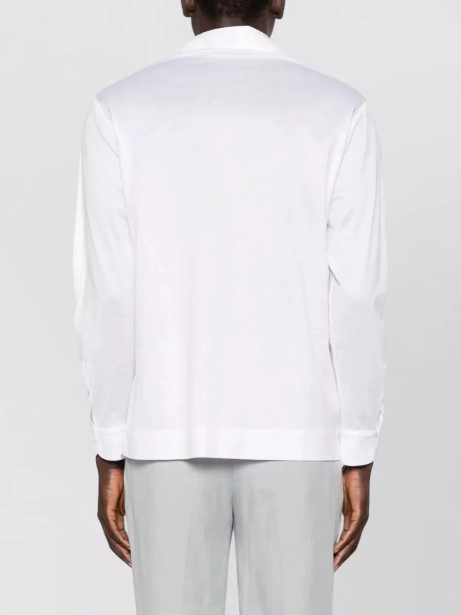 Lardini Cotton Mandarin Collar Long-Sleeve Shirt