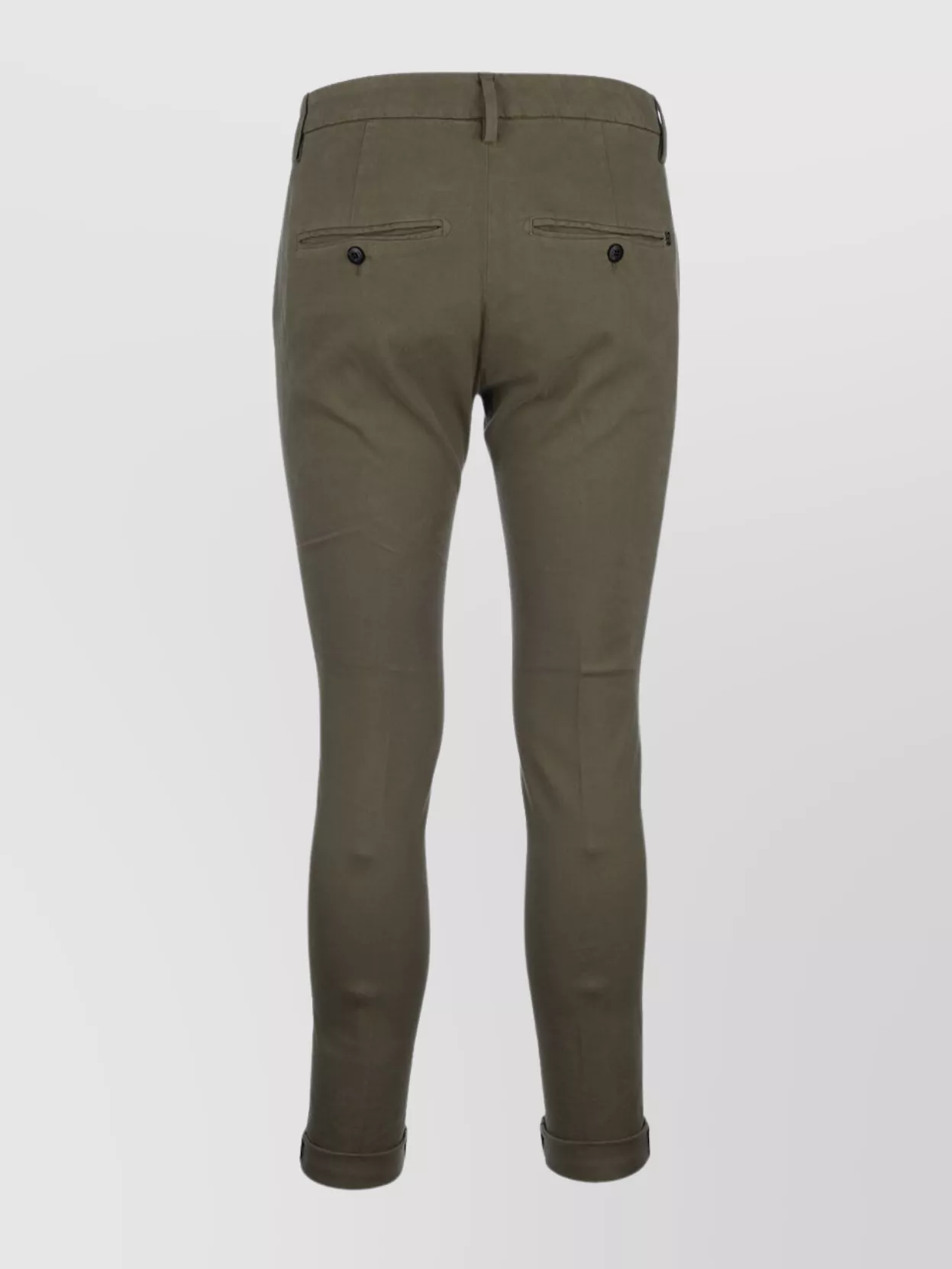 Dondup Trousers With Cuffed Hem And Belt Loops