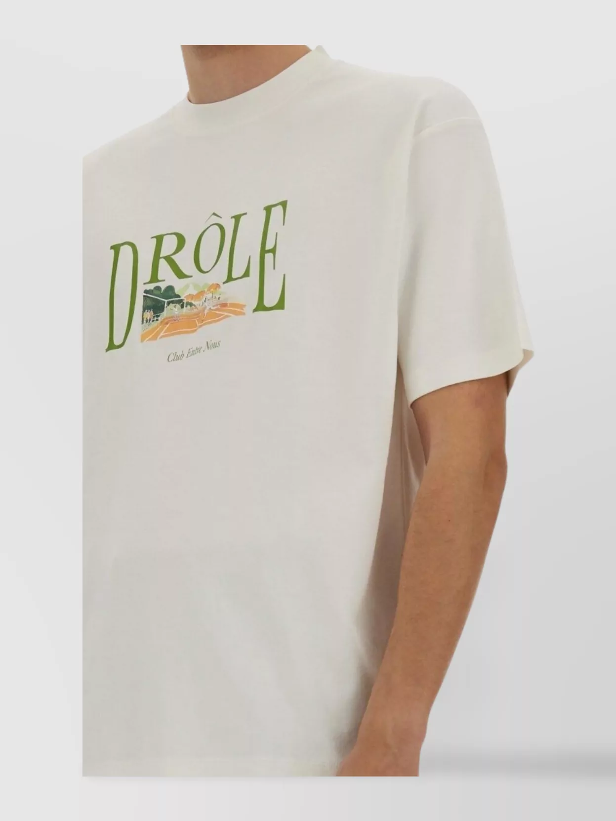 Drôle De Monsieur Graphic Print Crew Neck Short Sleeve T-Shirt