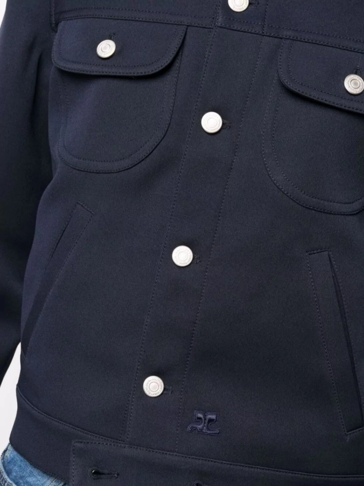 Courrèges Chest Pockets Long Sleeves Point Collar