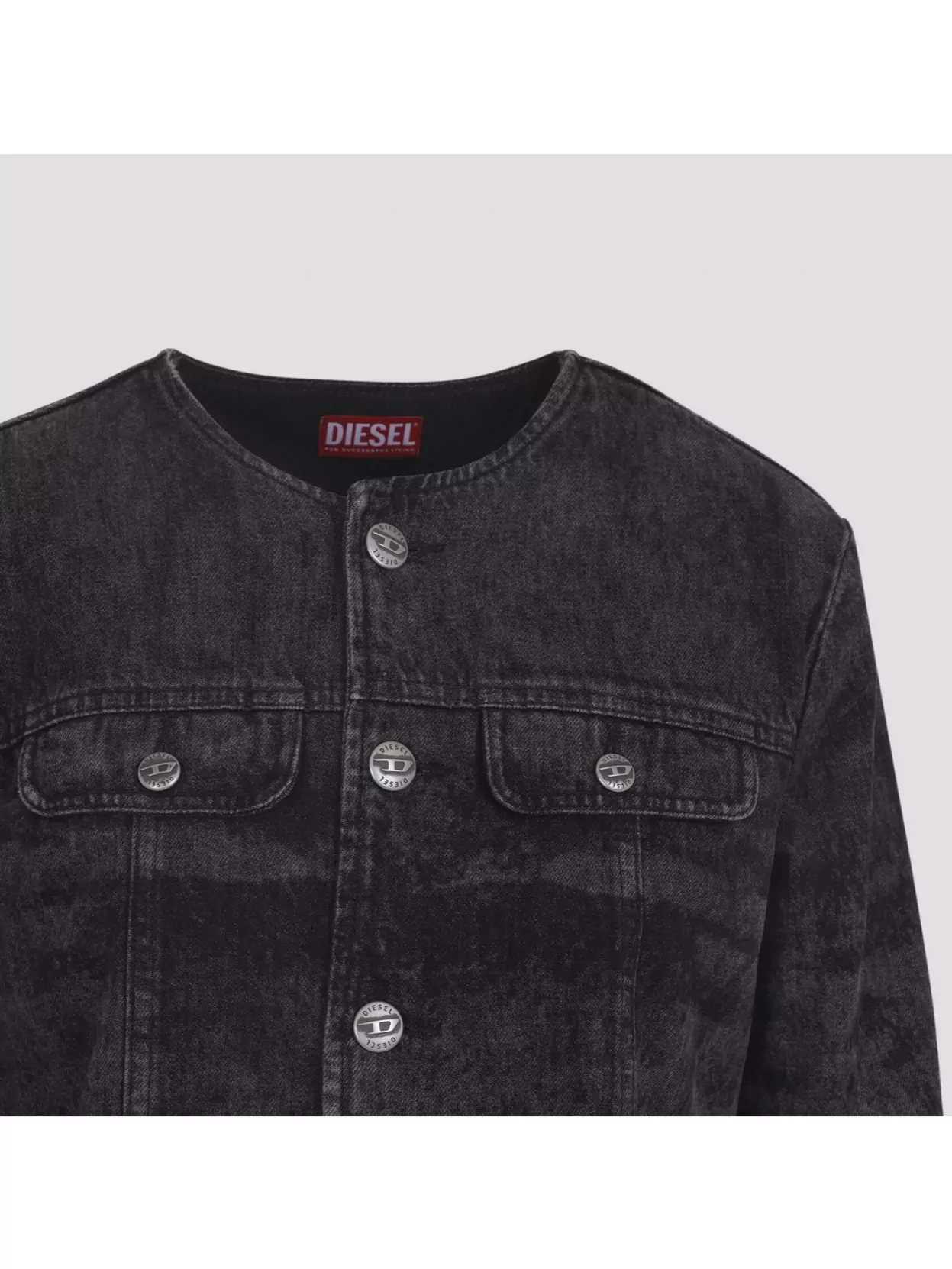 Diesel De-graffy Cropped Denim Jacket