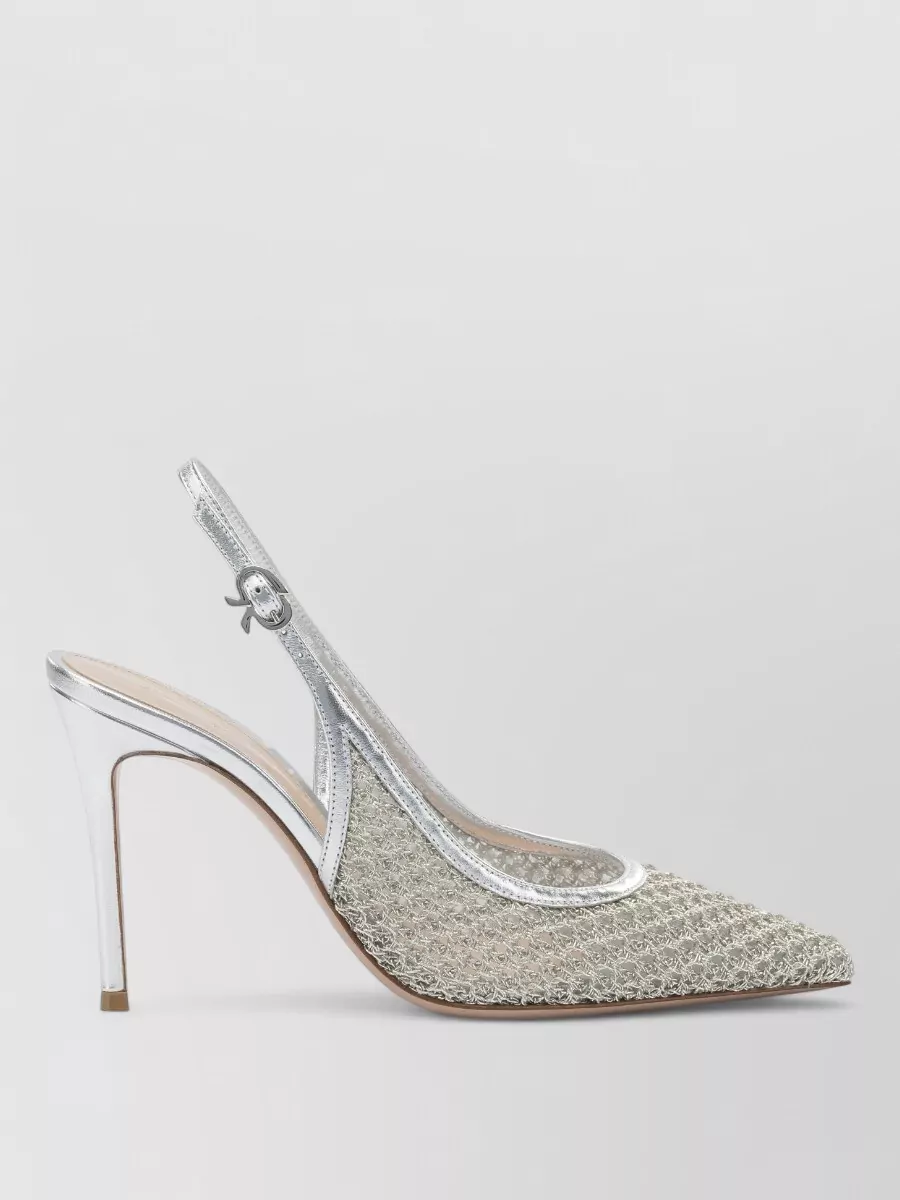 Gianvito Rossi Metallic Slingback Pumps