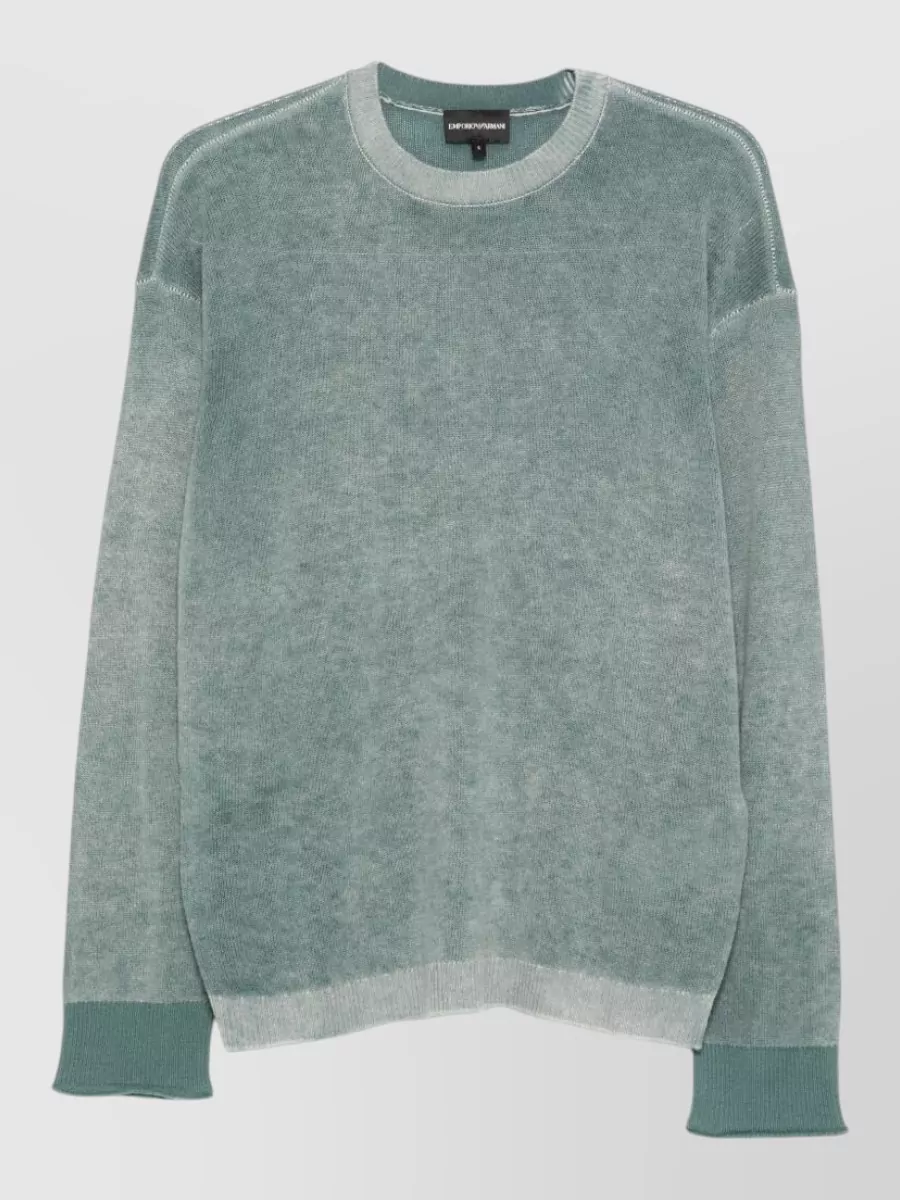 Emporio Armani wool cashmere crew neck sweater