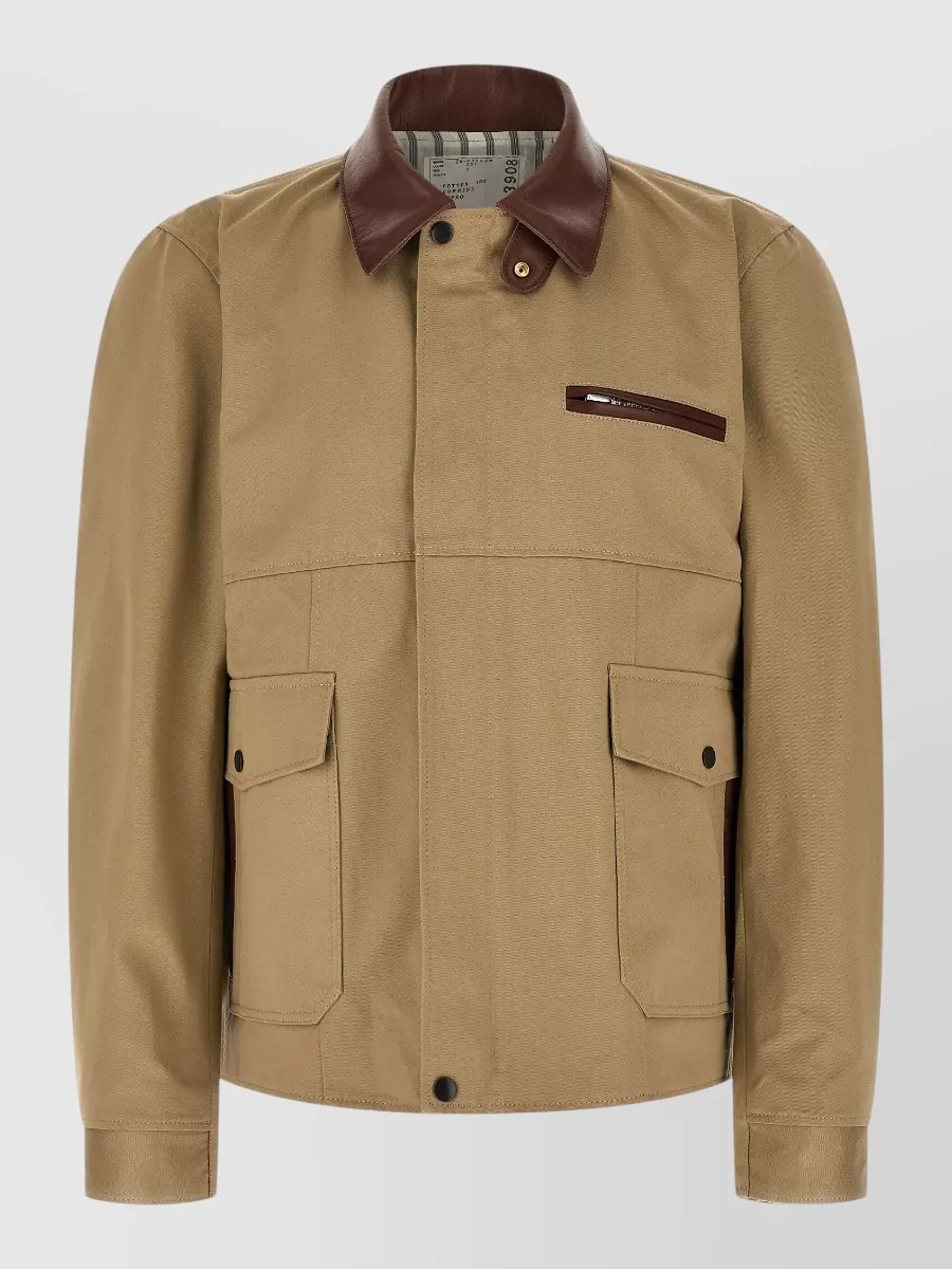 Sacai cotton single-breasted blouson jacket