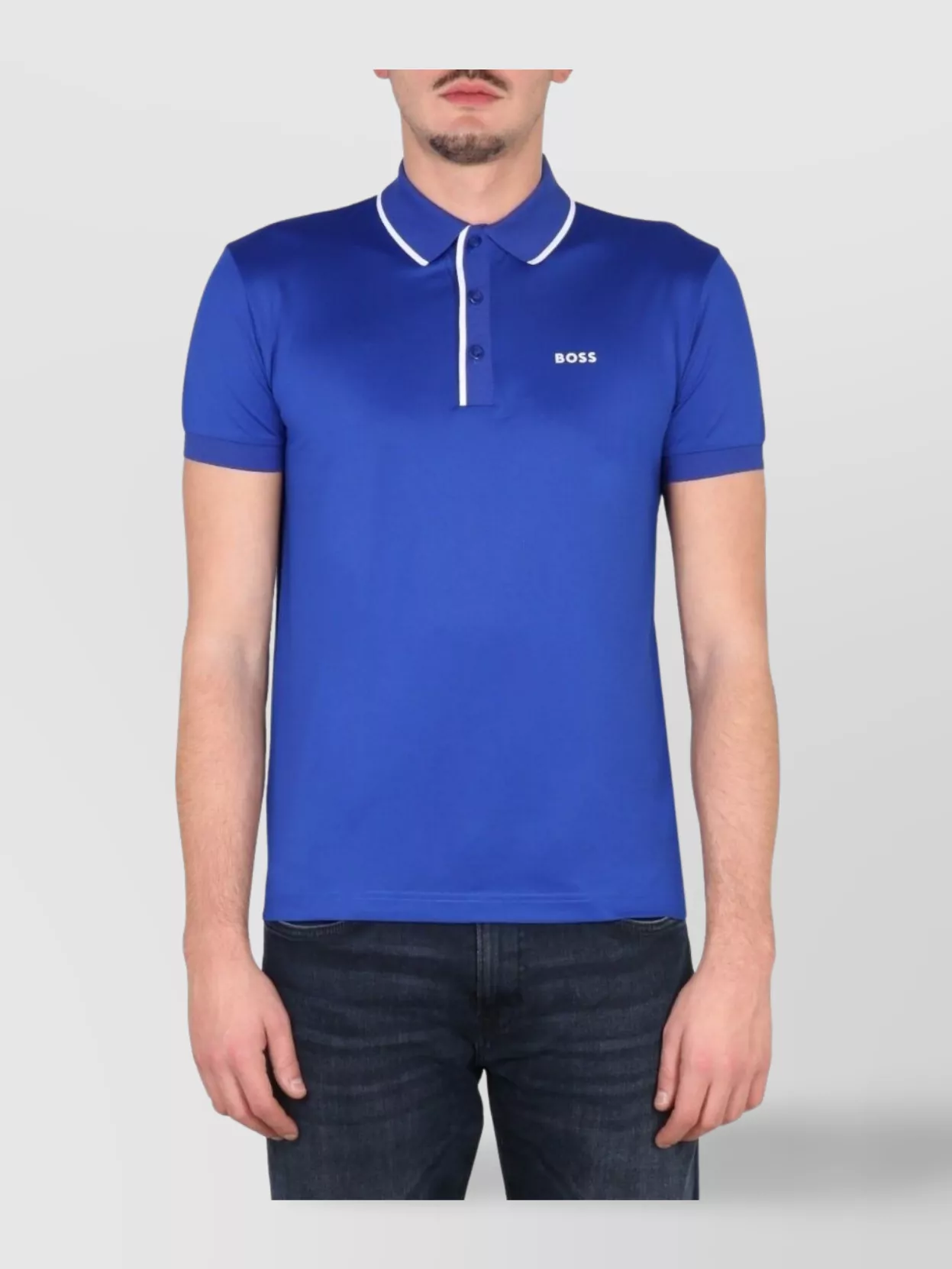 Boss Logo Embroidered Polo Shirt