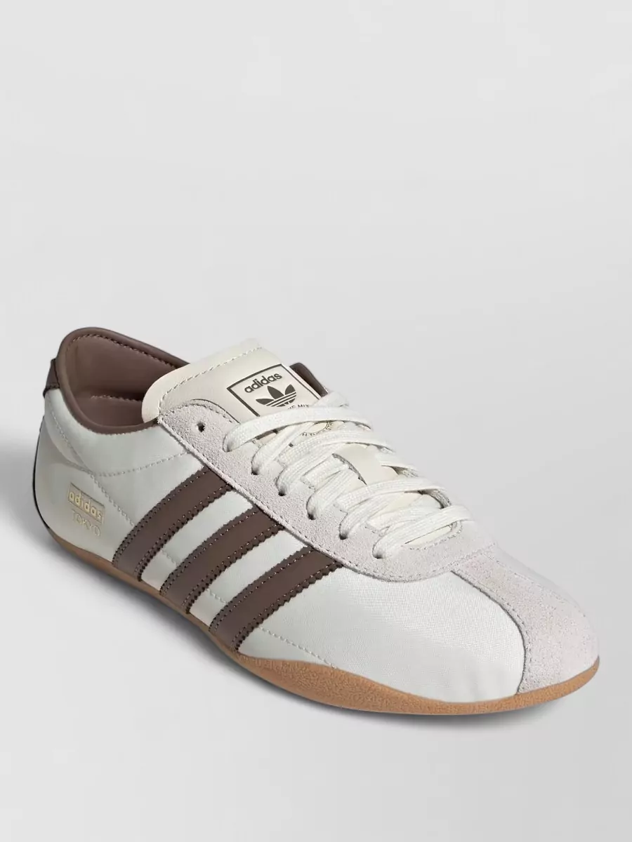 Adidas leather and nylon low-top sneakers