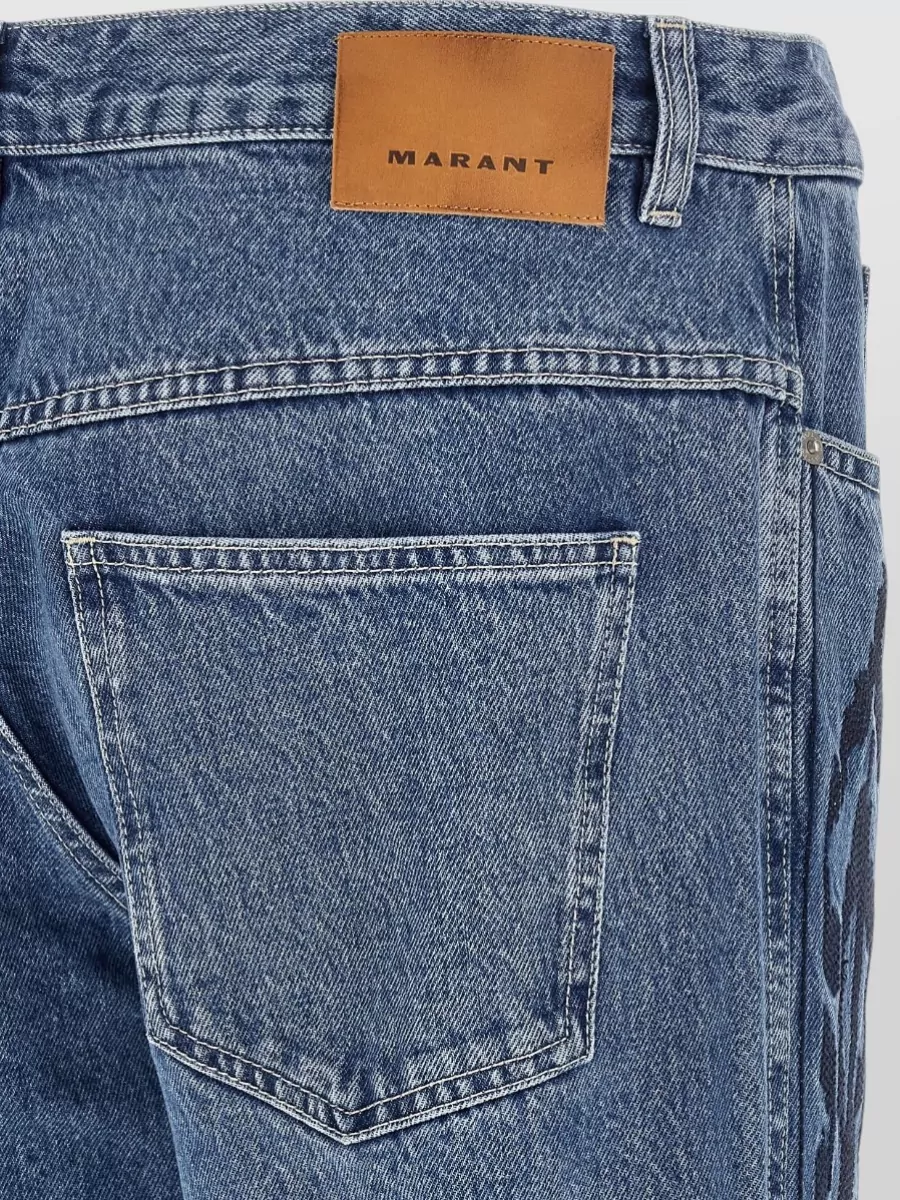 Isabel Marant Lewys Denim Trousers Belt Loops Pockets