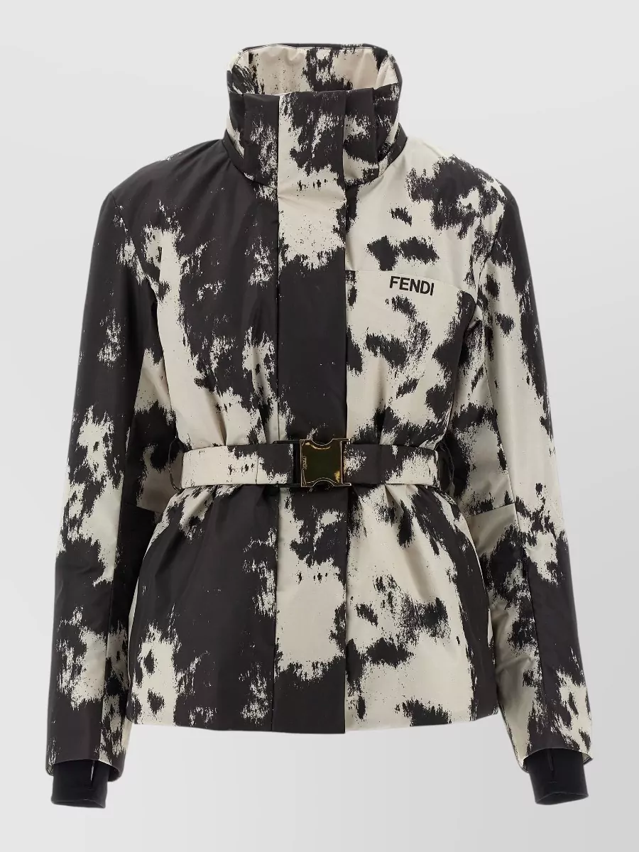 Fendi Belted hooded puffer jacket