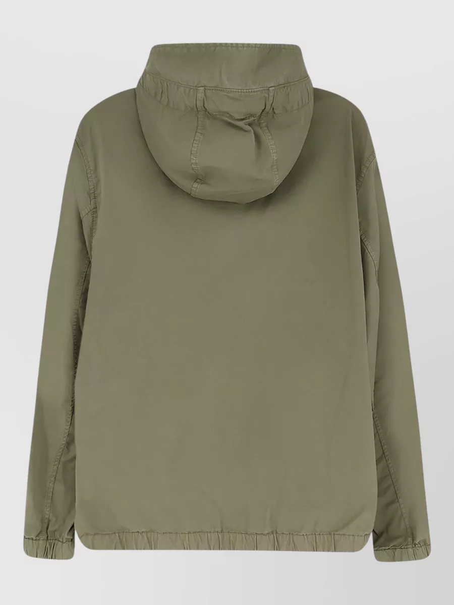 Stone Island Cotton Twill Hooded Jacket Stretch Design