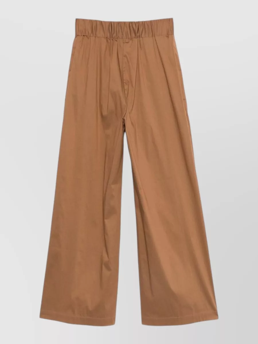Semicouture pleated wide-leg trousers