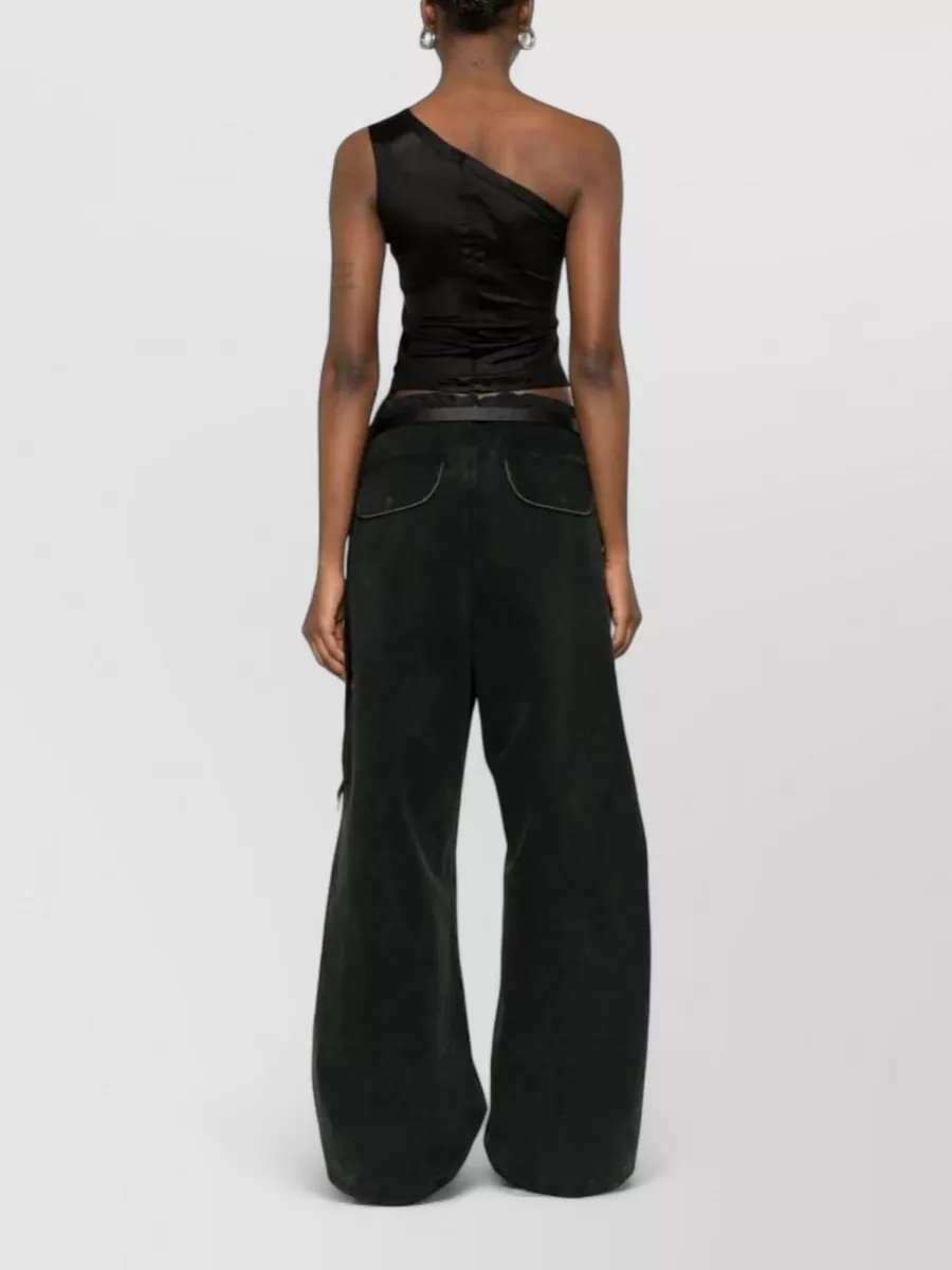 Rick Owens Drkshdw One-Shoulder Asymmetric Sleeveless Top