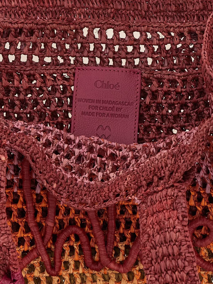 Chloé Woody Raffia Beach Bag