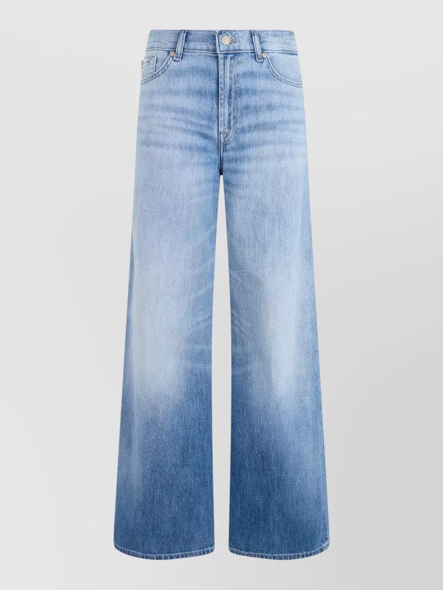 7 For All Mankind denim high-rise wide-leg trousers