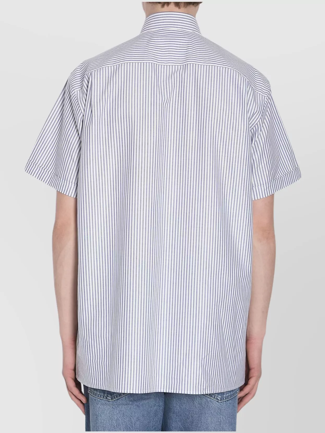 Valentino Garavani Oversized Striped Cotton Shirt With Chest Pocket