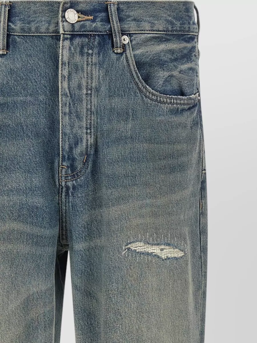 Purple Denim Slim-Fit Jeans