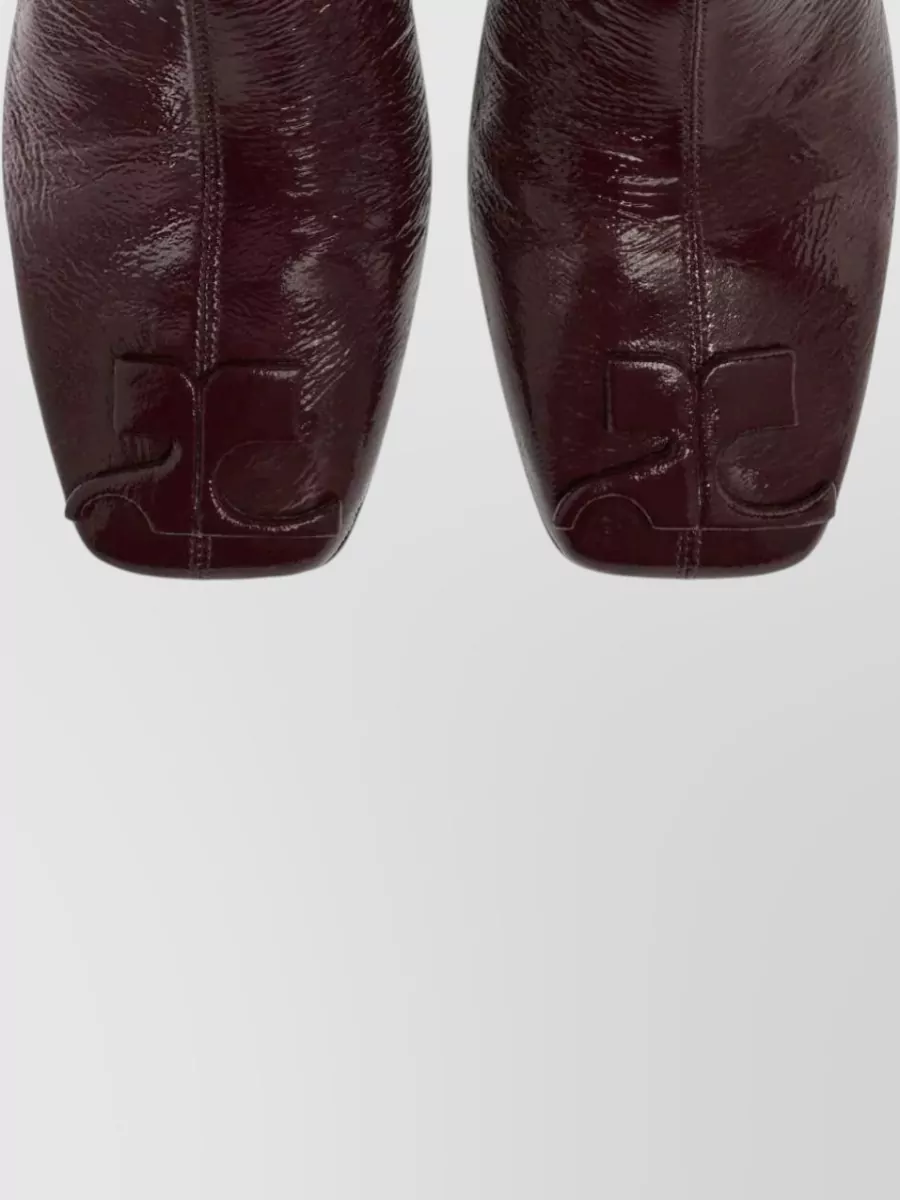 Courrèges Square Toe Chunky Heel Ankle Boots